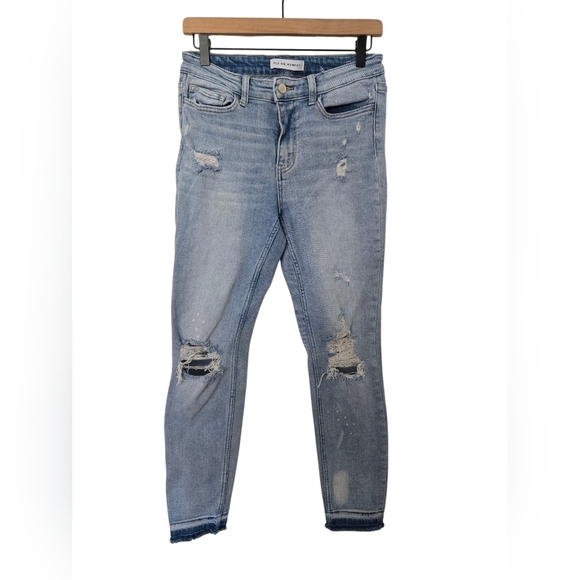 Flying Monkey Blue Skinny Jeans Distressed Style Size 28 - Picture 5 of 7